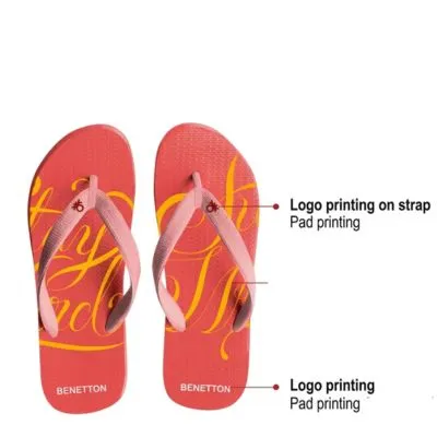 Logo printing on slipper strap |logo printing on slipper strap |slipper strap printing |pad printing on slipper straps |footwear strap logo printing |chappal strap printing
                                    