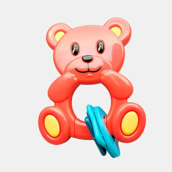 epic pad printing on baby plastic teddy bear rattle toy