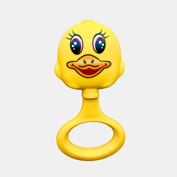 Multi color pad printing on duck teether rattle