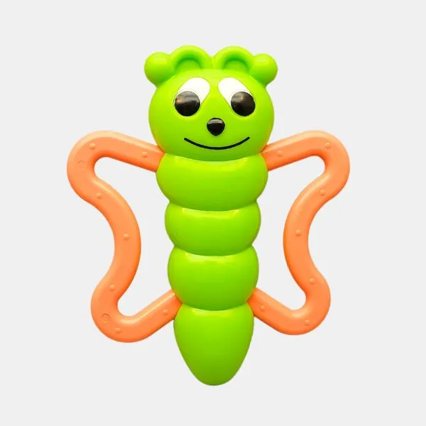 Pad printing on baby teething butterfly plastic toy 