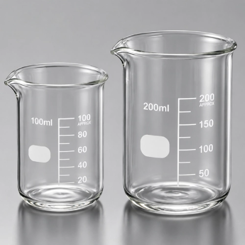 pad printing on medical glass beaker 
