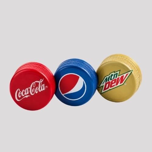 Pad Printing on Plastic Soft Drink Caps